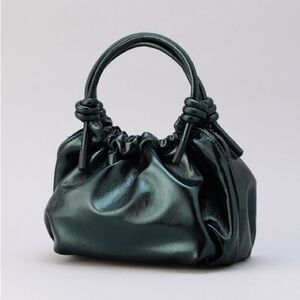 HVISK Jolly Shiny Structure Party Green Emerald Jewel Tone Metallic Bag Purse